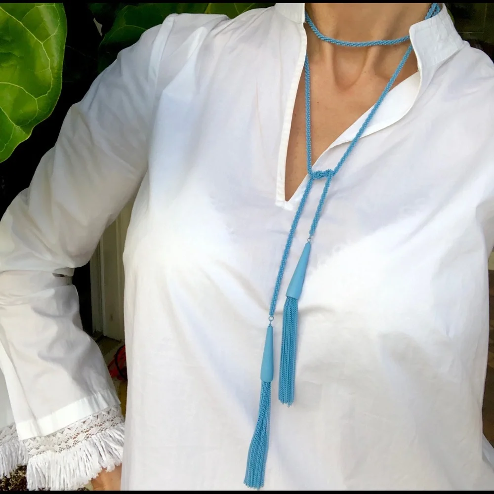 KENDRA SCOTT Phara necklace in blue matte